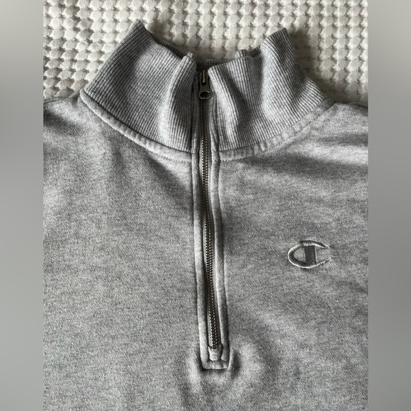 CHAMPION | 1/4 ZIP PULLOVER | LIGHT GREY | XS - Picture 4 of 8